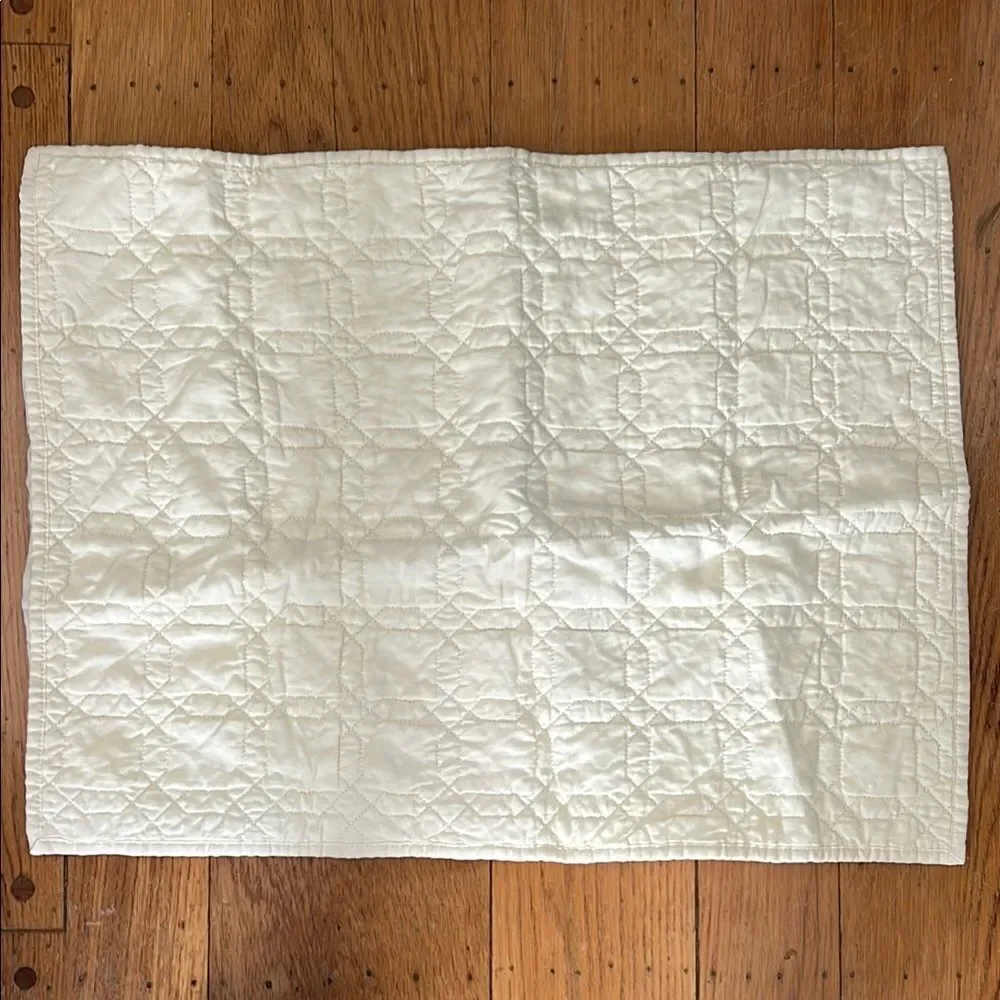 Pottery Barn Belgian Flax Linen Trellis Quilted Sham